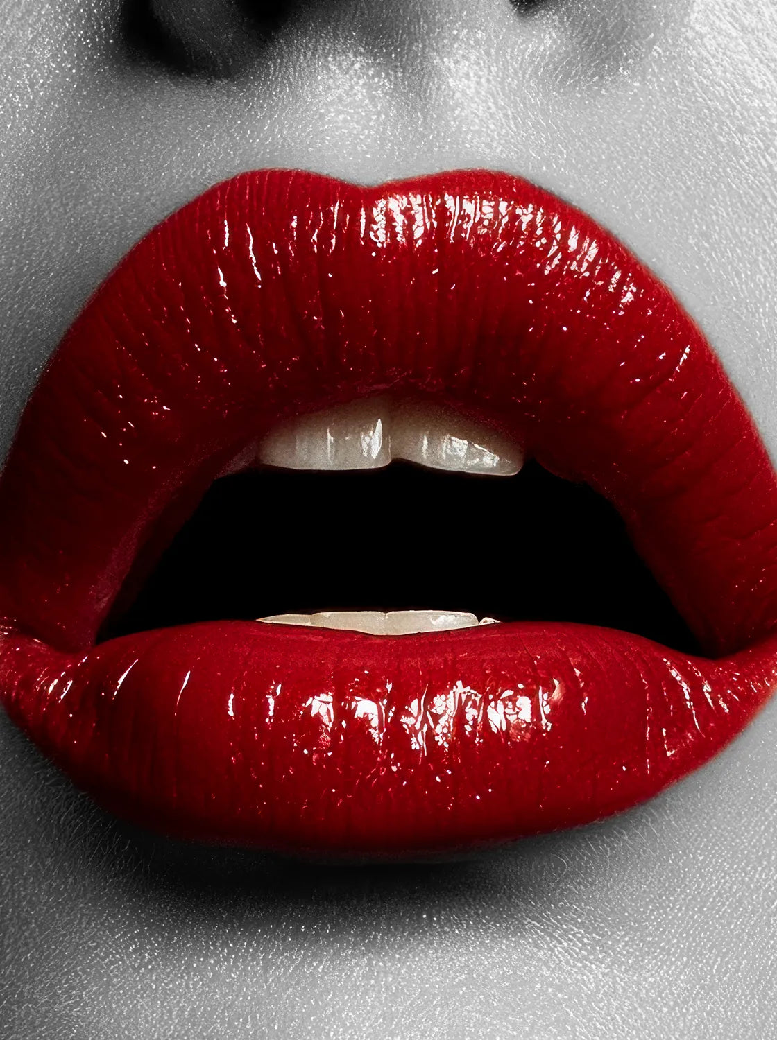Tableau Red Kiss Contraste | en Métal Format A3