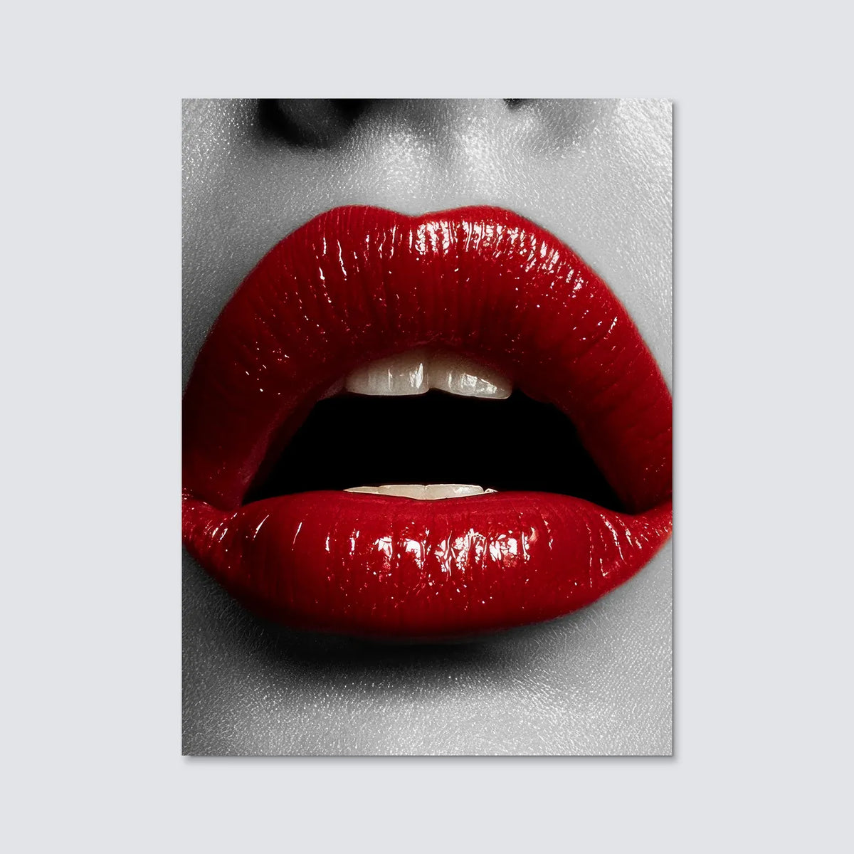 Tableau Red Kiss Contraste | en Métal Format A3