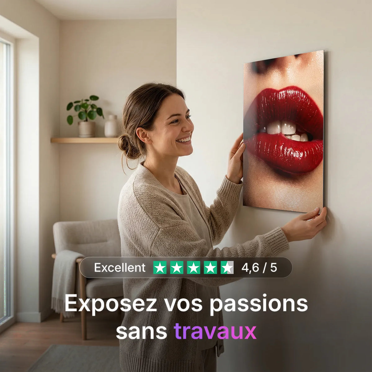 Tableau Addict | en Métal Format A3