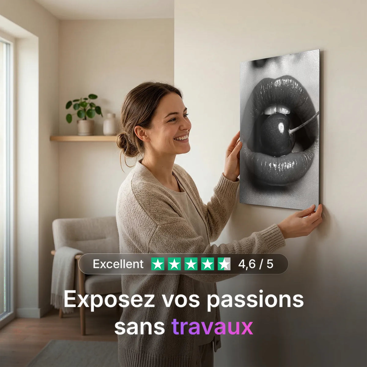 Tableau Black Cherry | en Métal Format A3