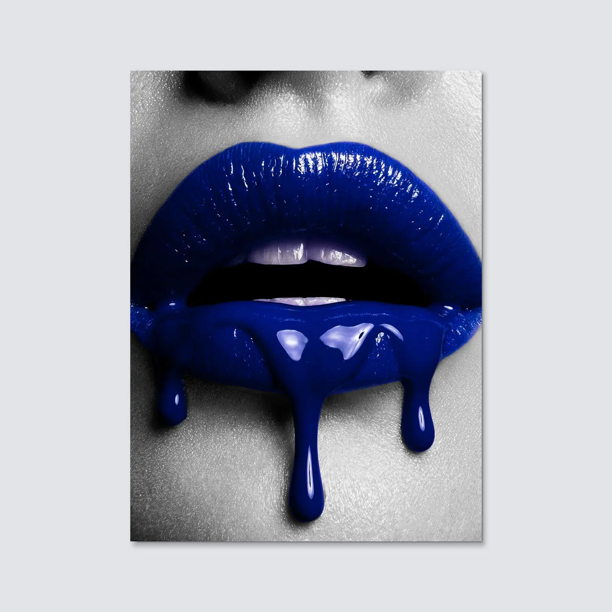 Tableau Lèvres sang bleu | en Métal Format A3