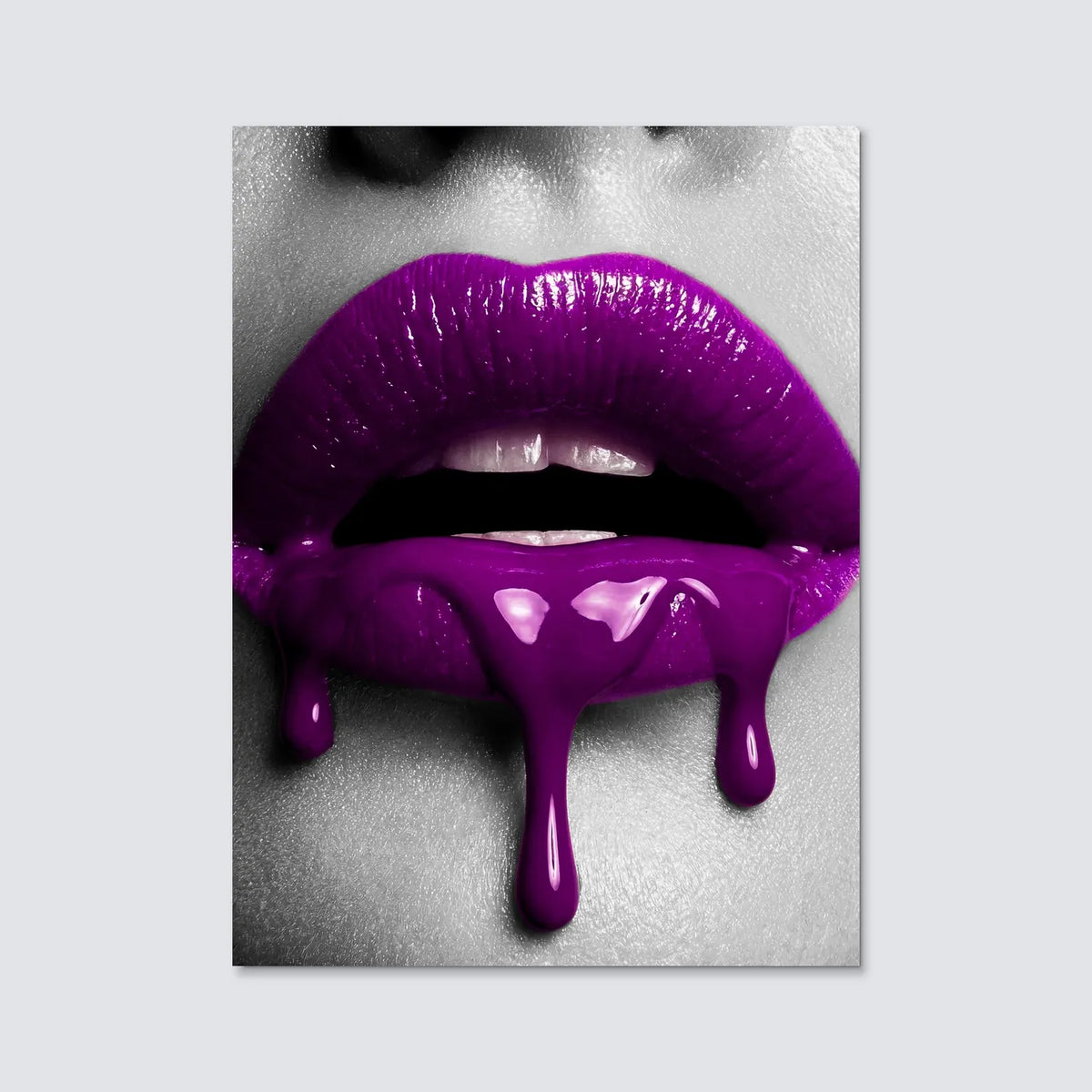 Tableau Lèvres sang violet | en Métal Format A3