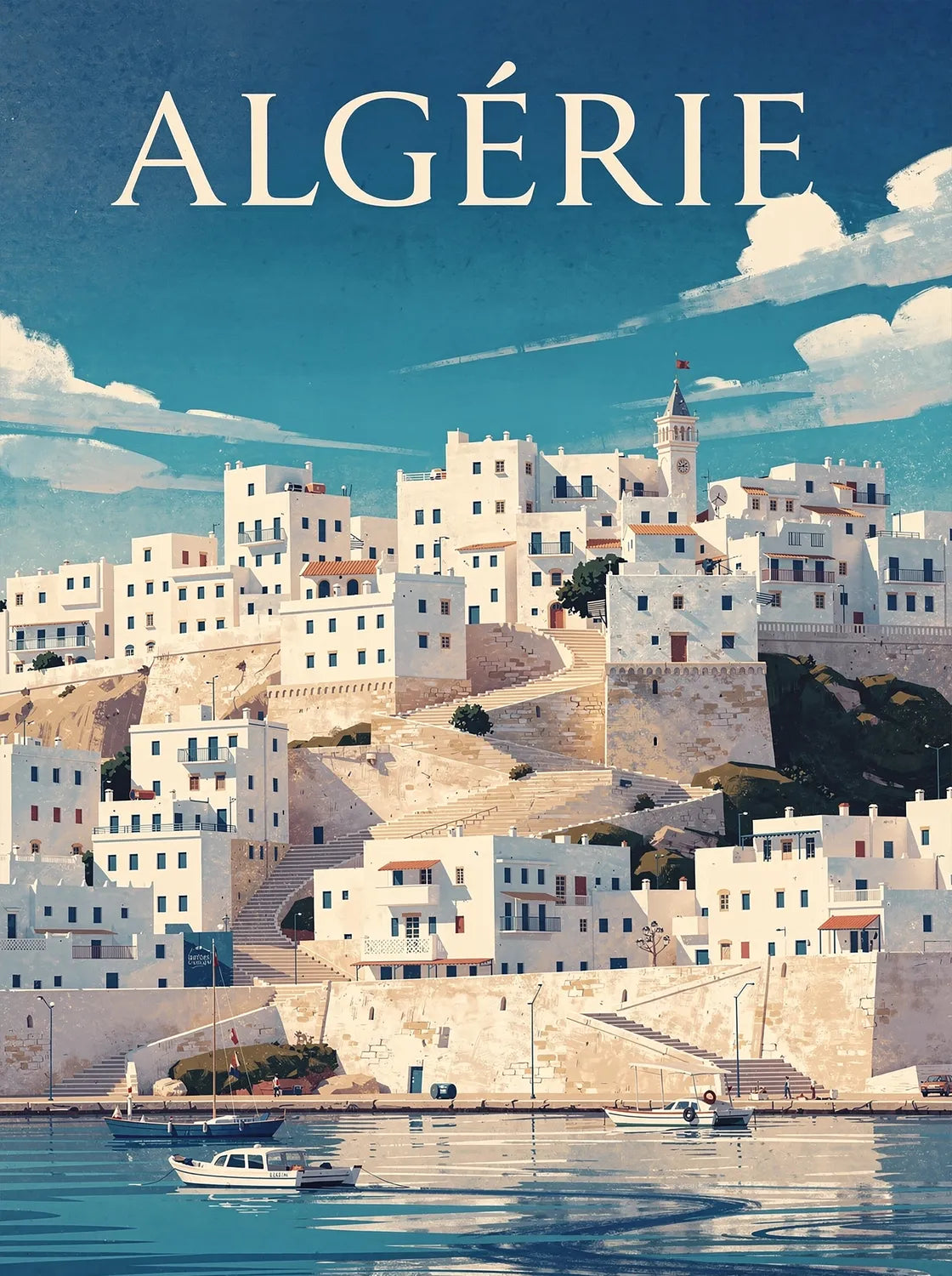 Tableau Algérie - Illustration | en Métal Format A3