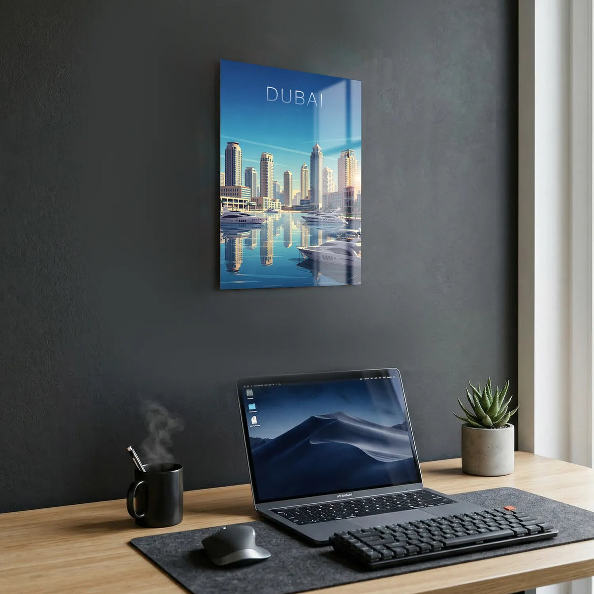 Tableau Dubaï - Illustration | en Métal Format A3
