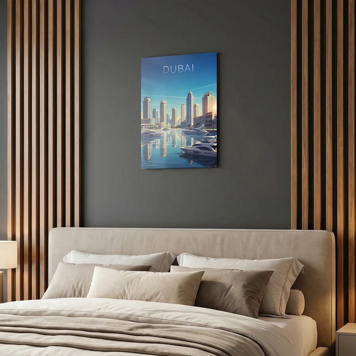 Tableau Dubaï - Illustration | en Métal Format A3