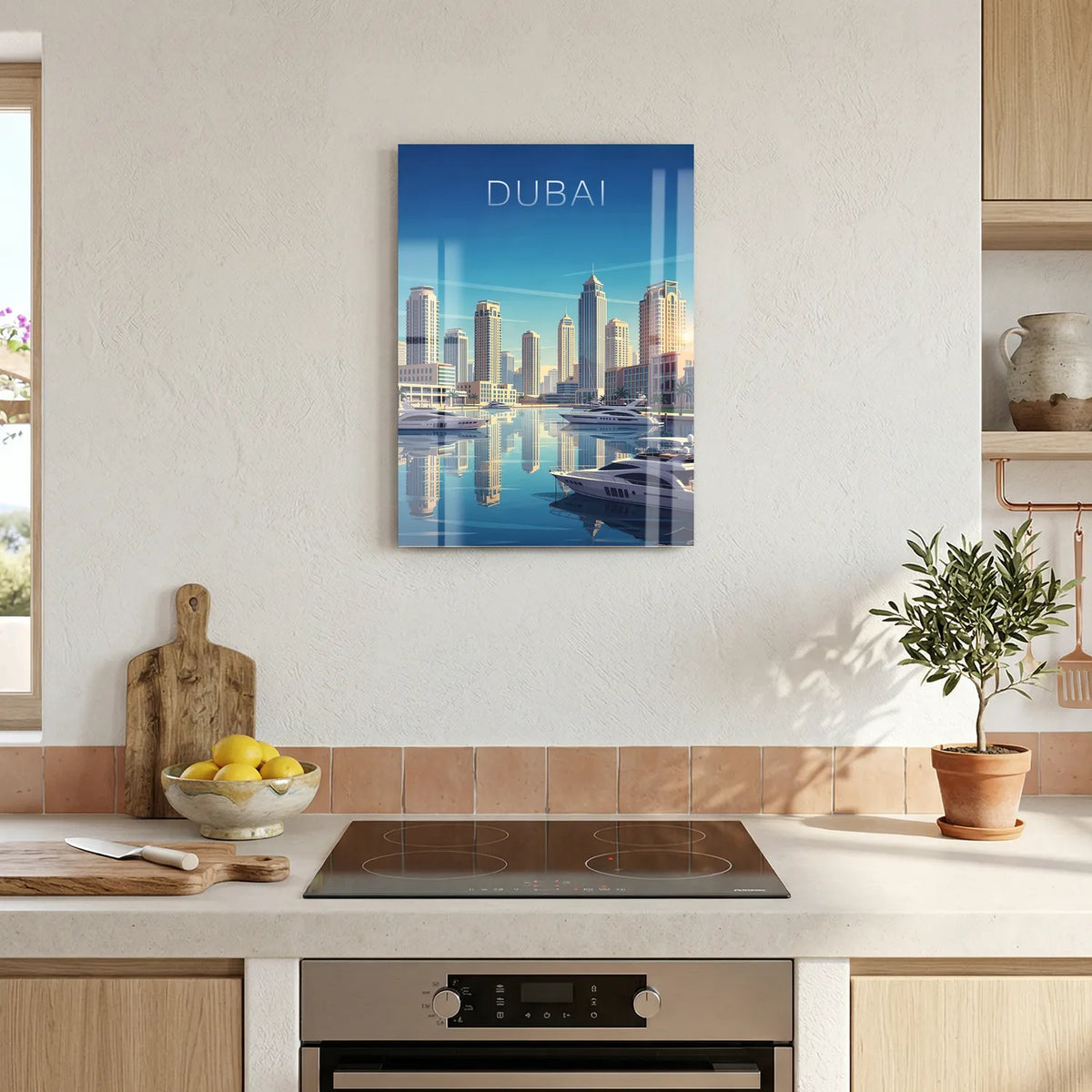 Tableau Dubaï - Illustration | en Métal Format A3