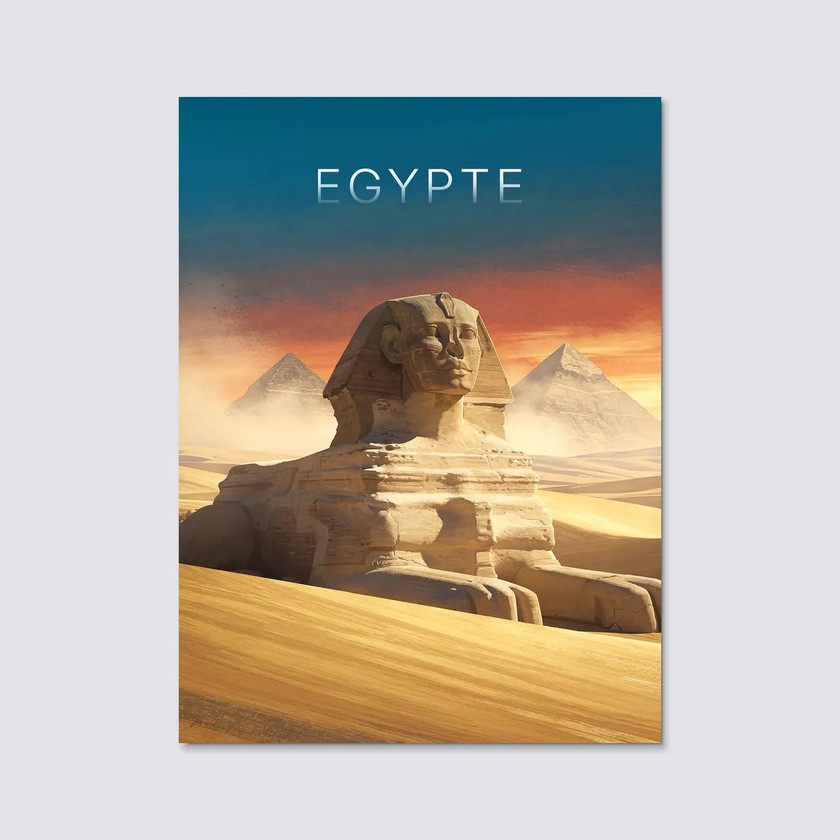 Tableau Sphinx de Gizeh - Illustration | en Métal Format A3