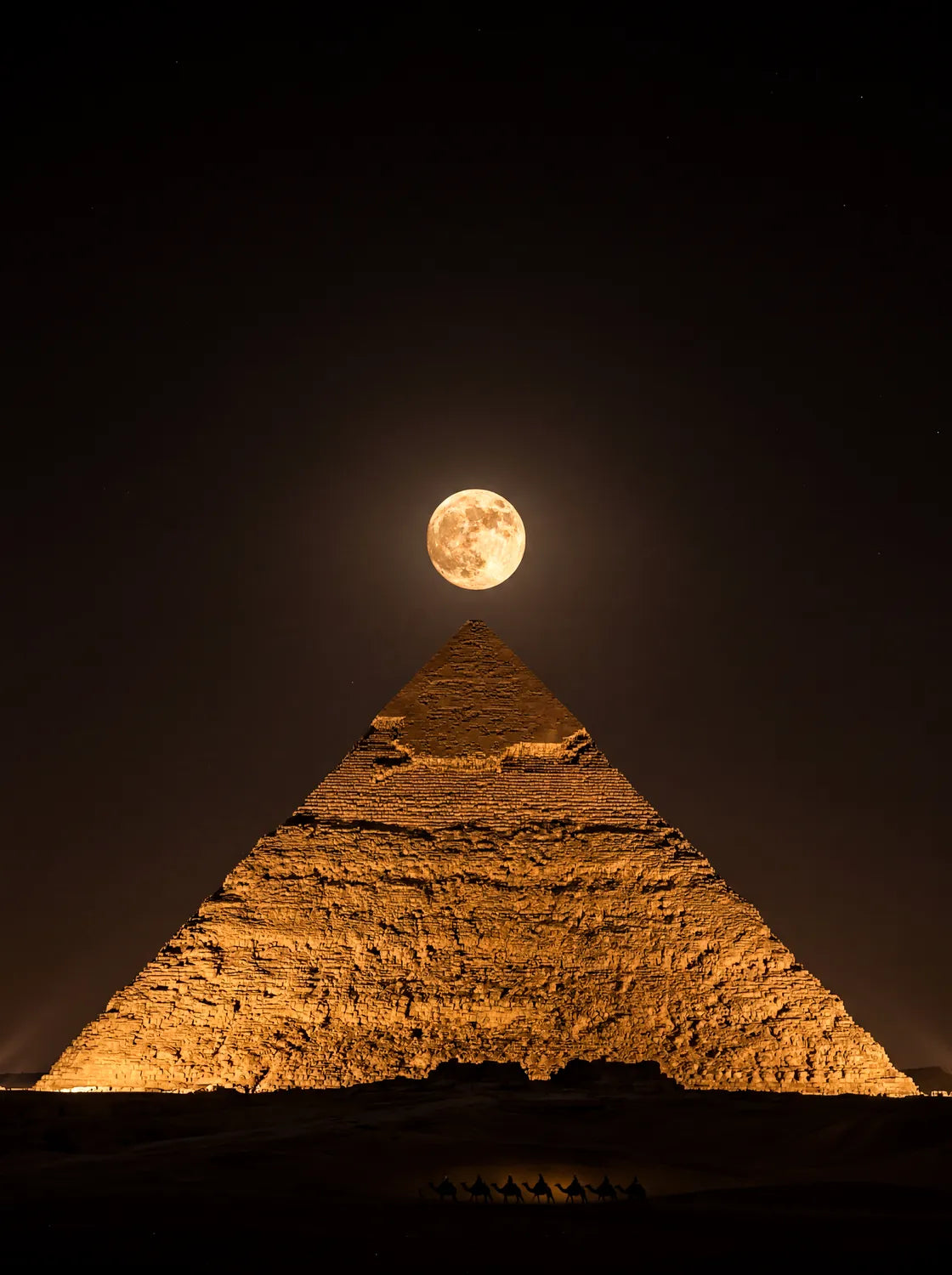 Tableau Pyramide de Khéops d'Égypte | en Métal Format A3
