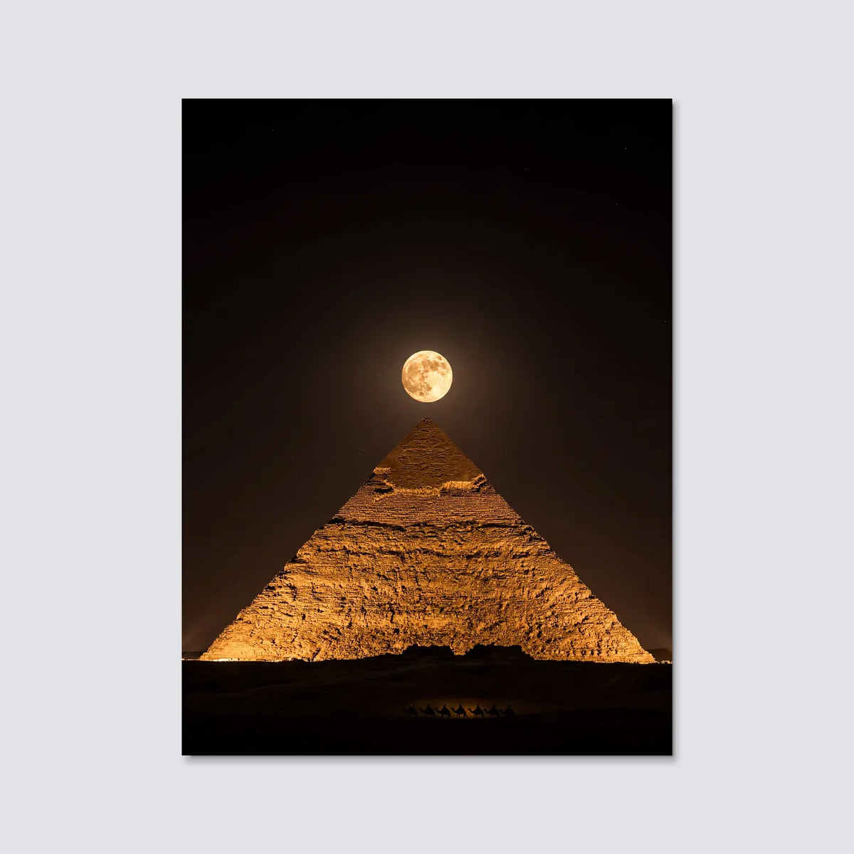 Tableau Pyramide de Khéops d'Égypte | en Métal Format A3