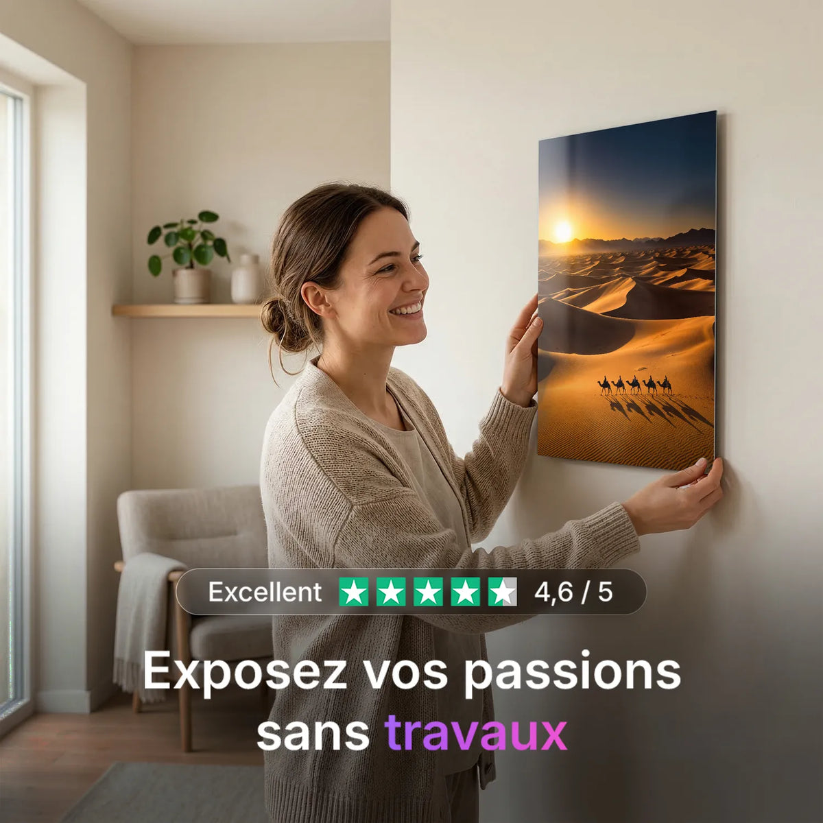 Tableau Sahara | en Métal Format A3