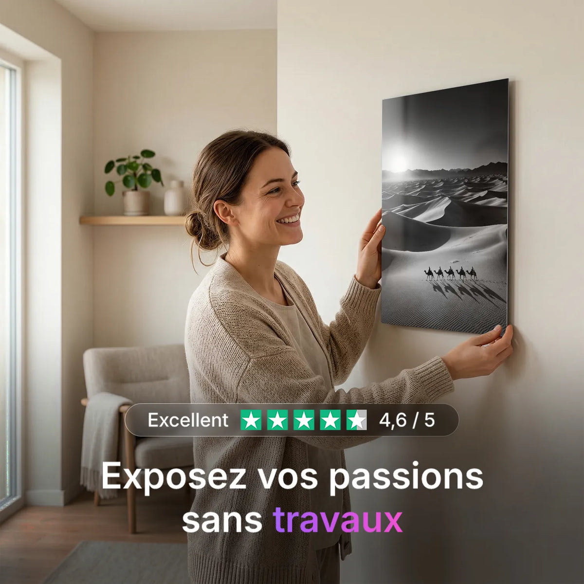 Tableau Le Sahara | en Métal Format A3