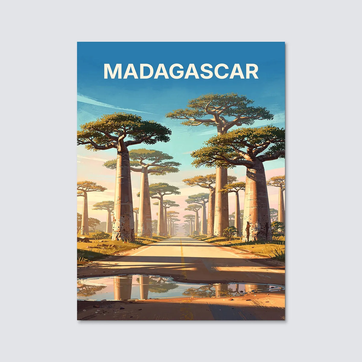 Tableau Madagascar - Illustration | en Métal Format A3