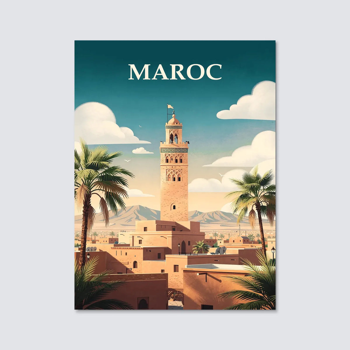 Tableau Maroc - Illustration | en Métal Format A3