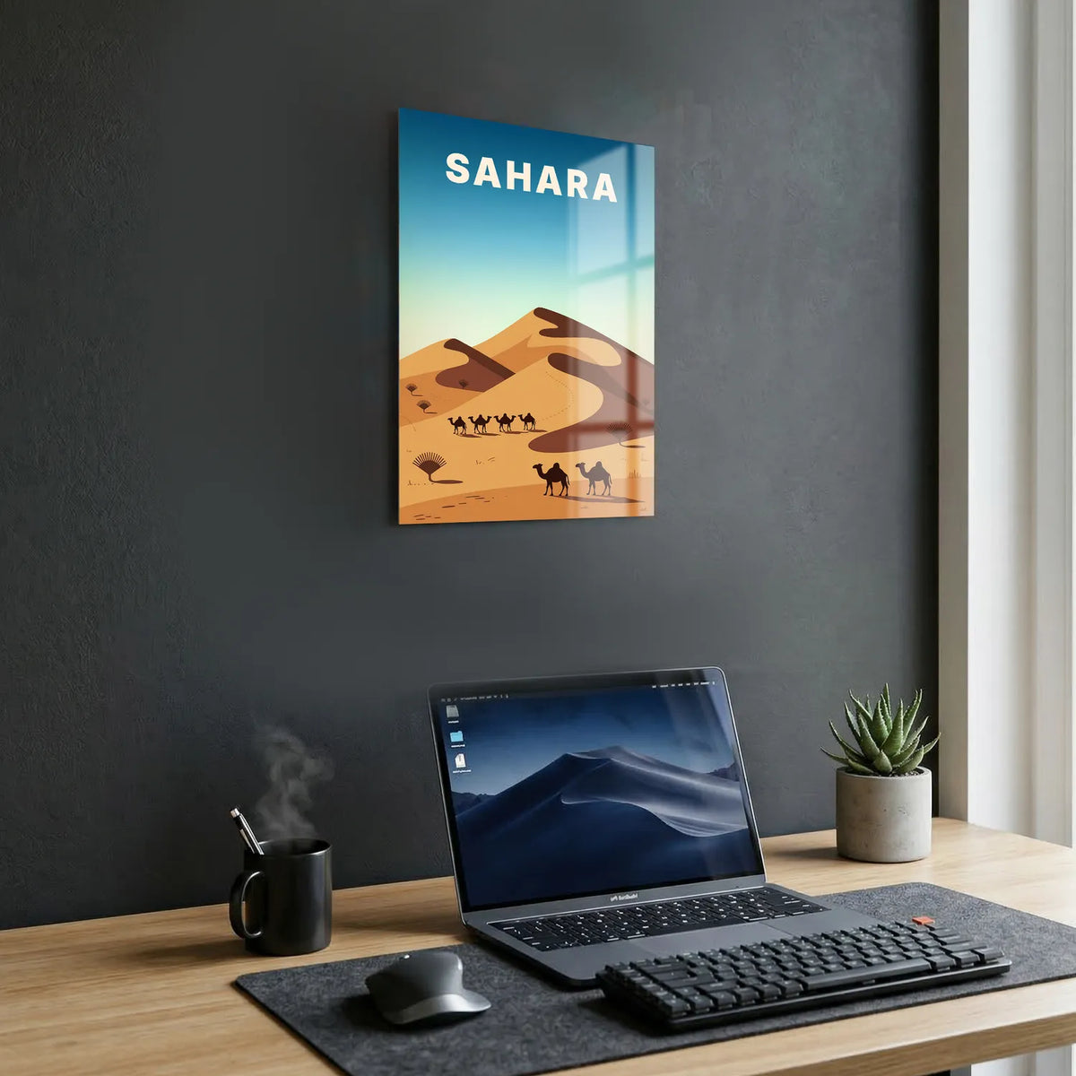 Tableau Le Sahara - Illustration | en Métal Format A3