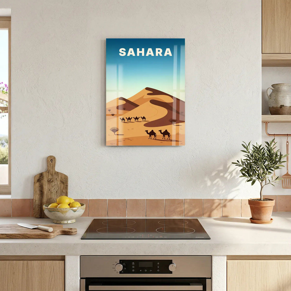 Tableau Le Sahara - Illustration | en Métal Format A3