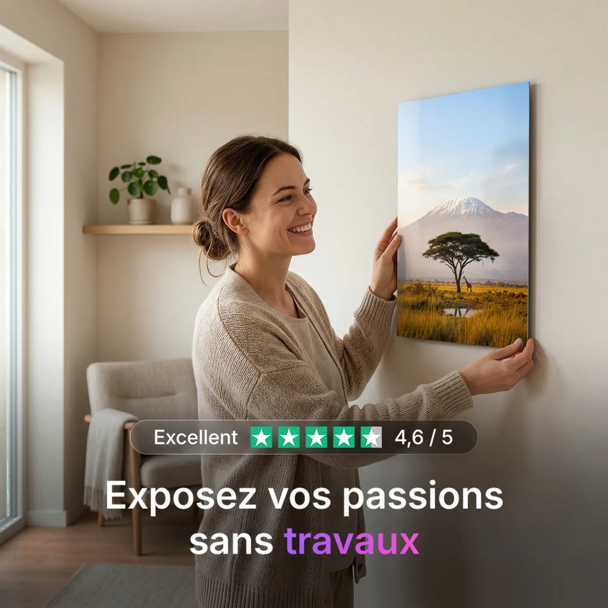 Tableau Savane | en Métal Format A3