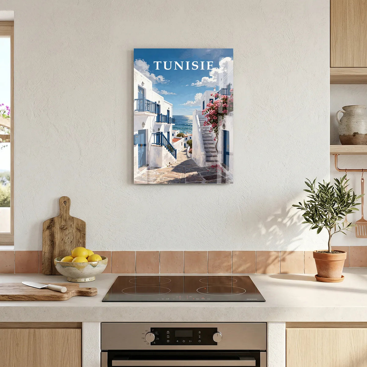 Tableau Tunisie - Illustration | en Métal Format A3