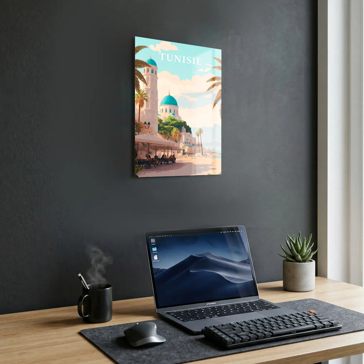 Tableau Vacances en Tunisie - Illustration | en Métal Format A3