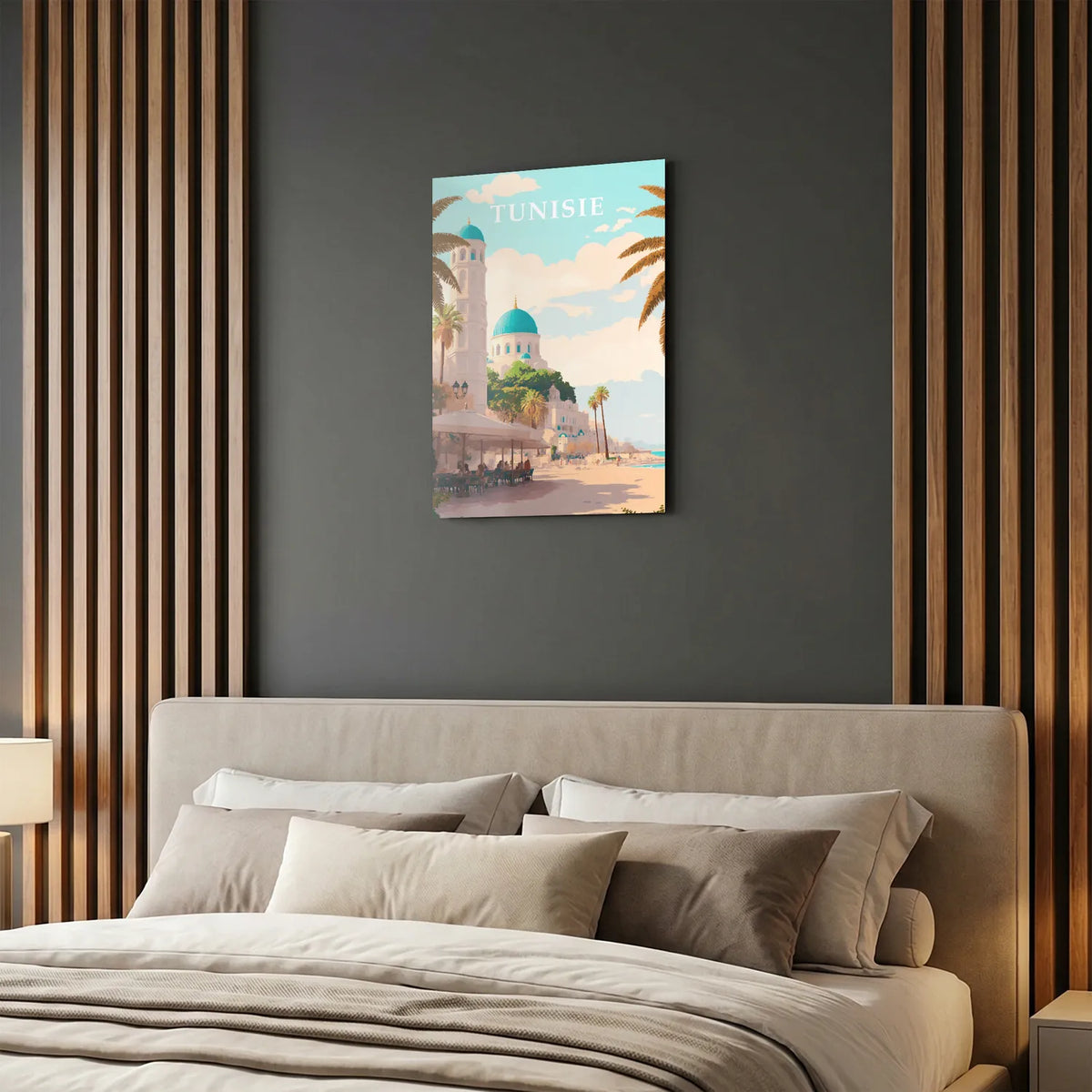 Tableau Vacances en Tunisie - Illustration | en Métal Format A3