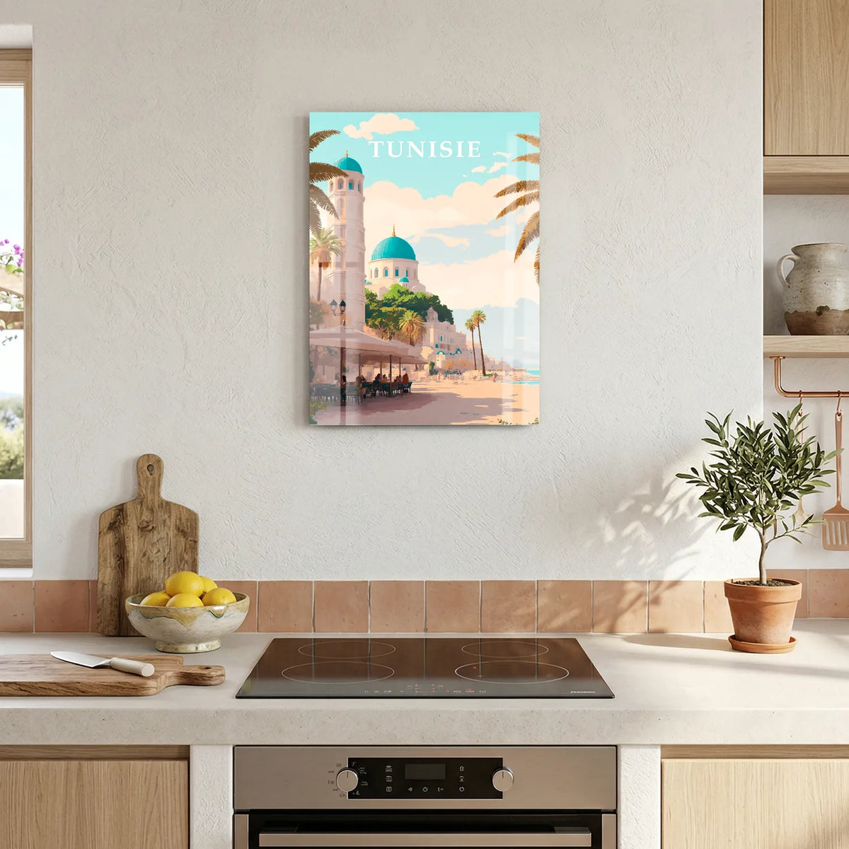 Tableau Vacances en Tunisie - Illustration | en Métal Format A3