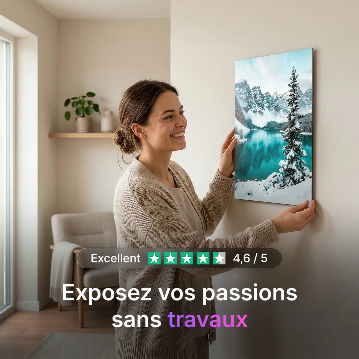 Tableau Alaska | en Métal Format A3