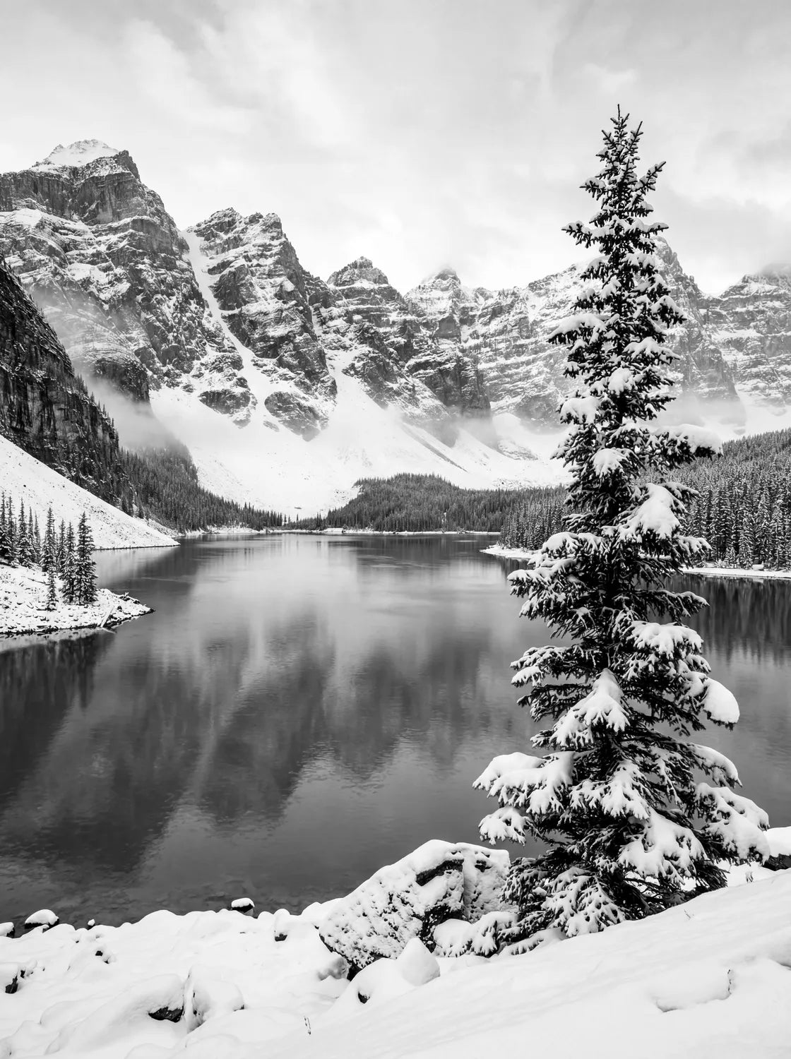 Tableau Alaska N&B | en Métal Format A3