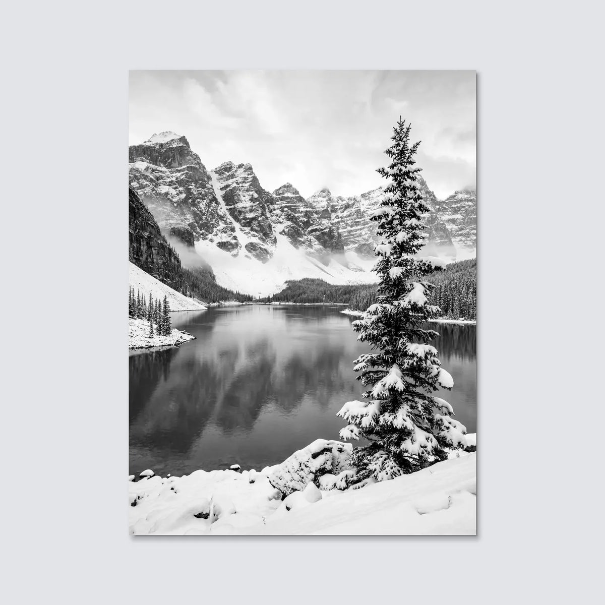 Tableau Alaska N&B | en Métal Format A3