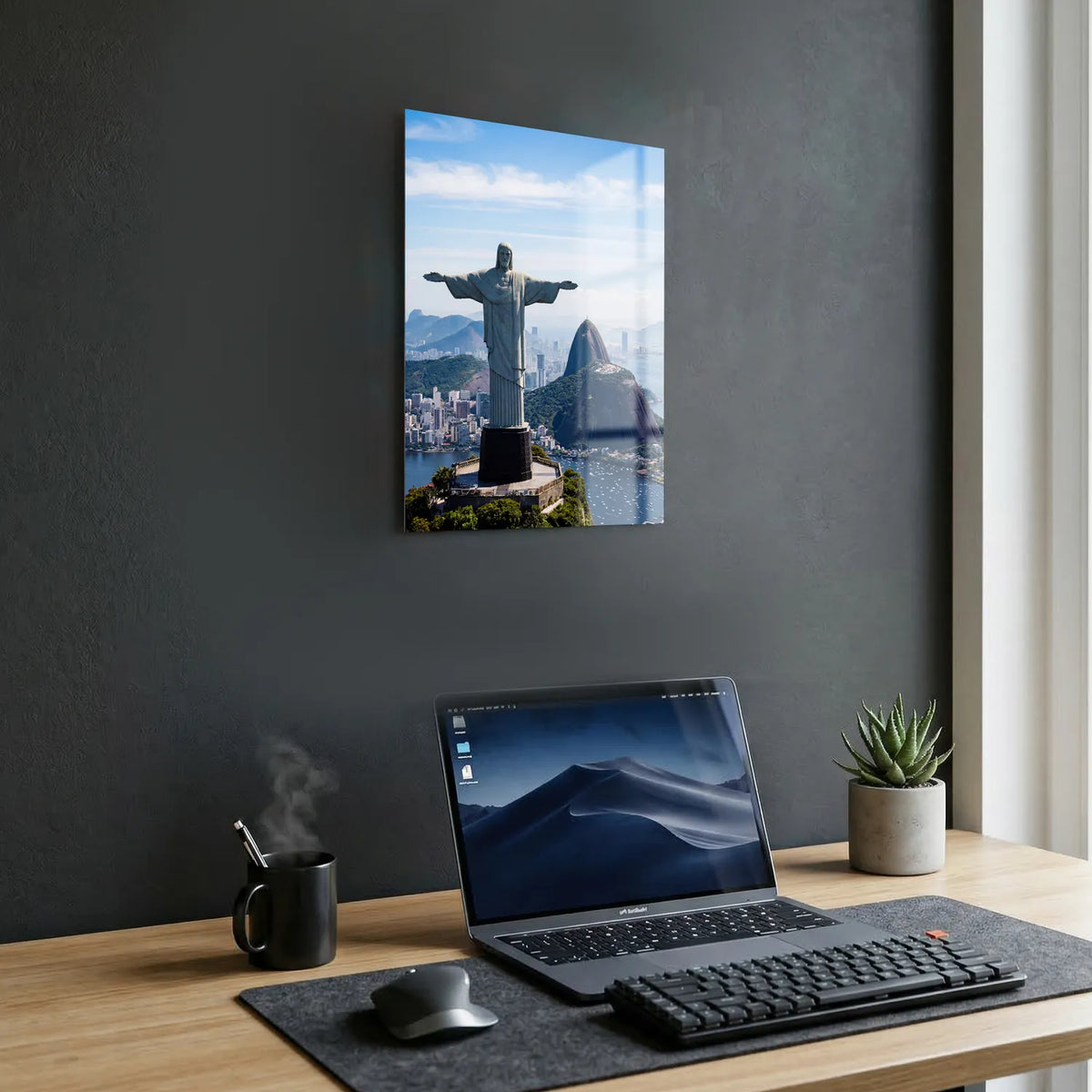 Tableau Christ Rédempteur Brésil | en Métal Format A3