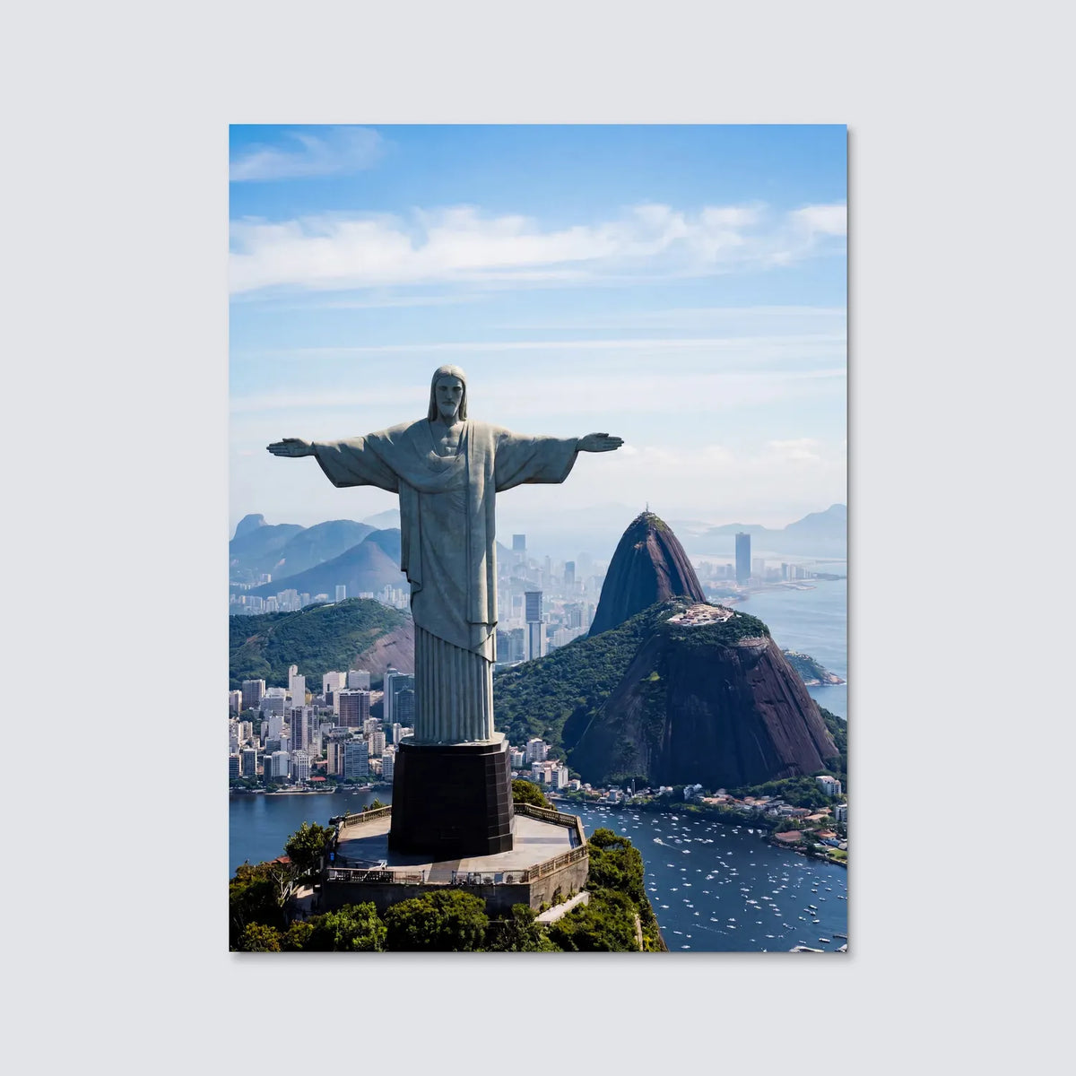 Tableau Christ Rédempteur Brésil | en Métal Format A3