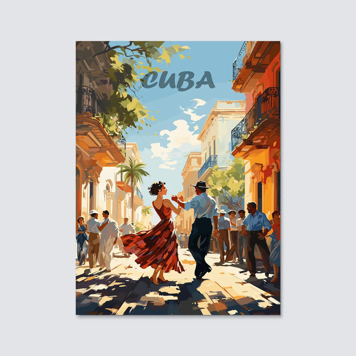 Tableau Cuba - Illustration | en Métal Format A3