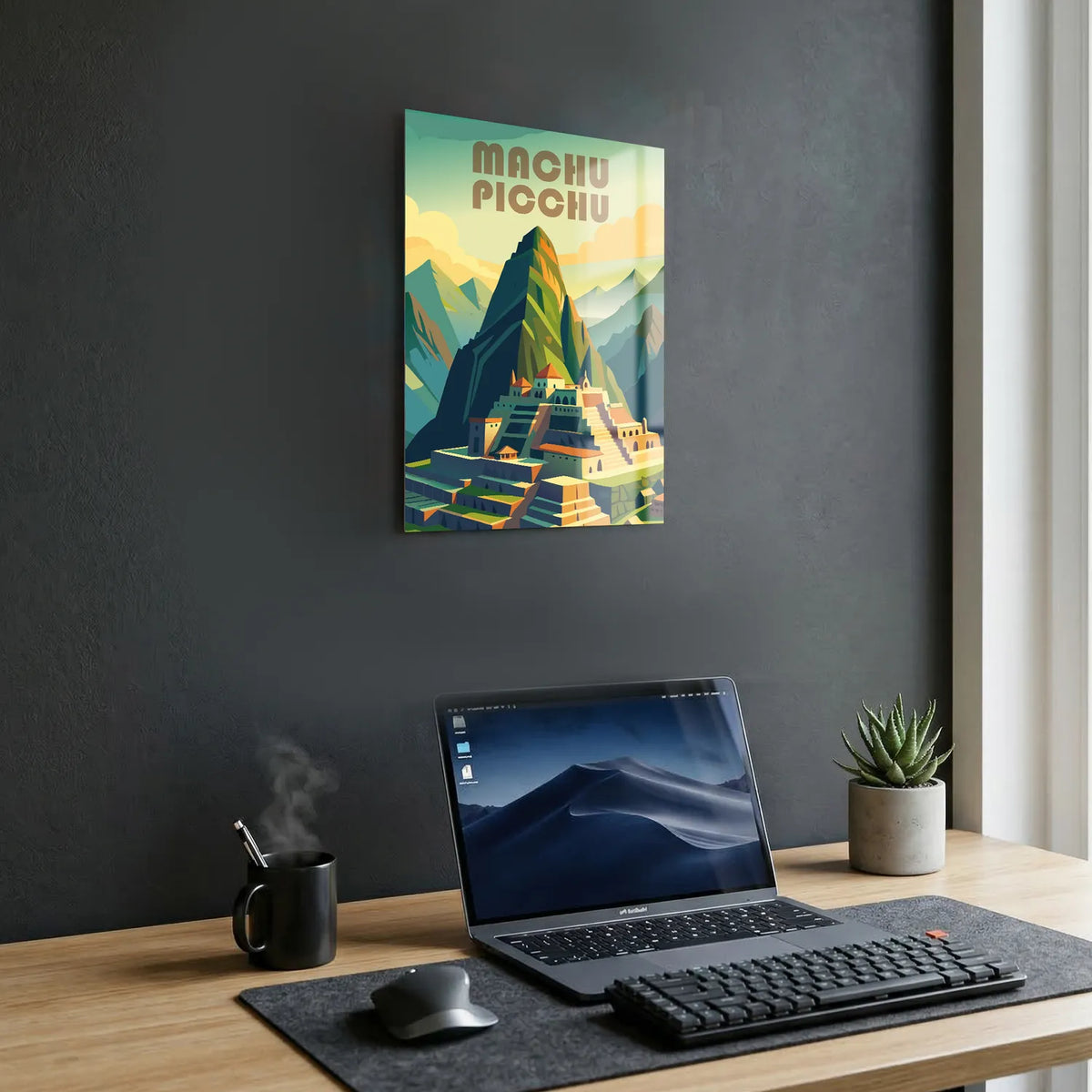 Tableau Machu Picchu - Illustration | en Métal Format A3