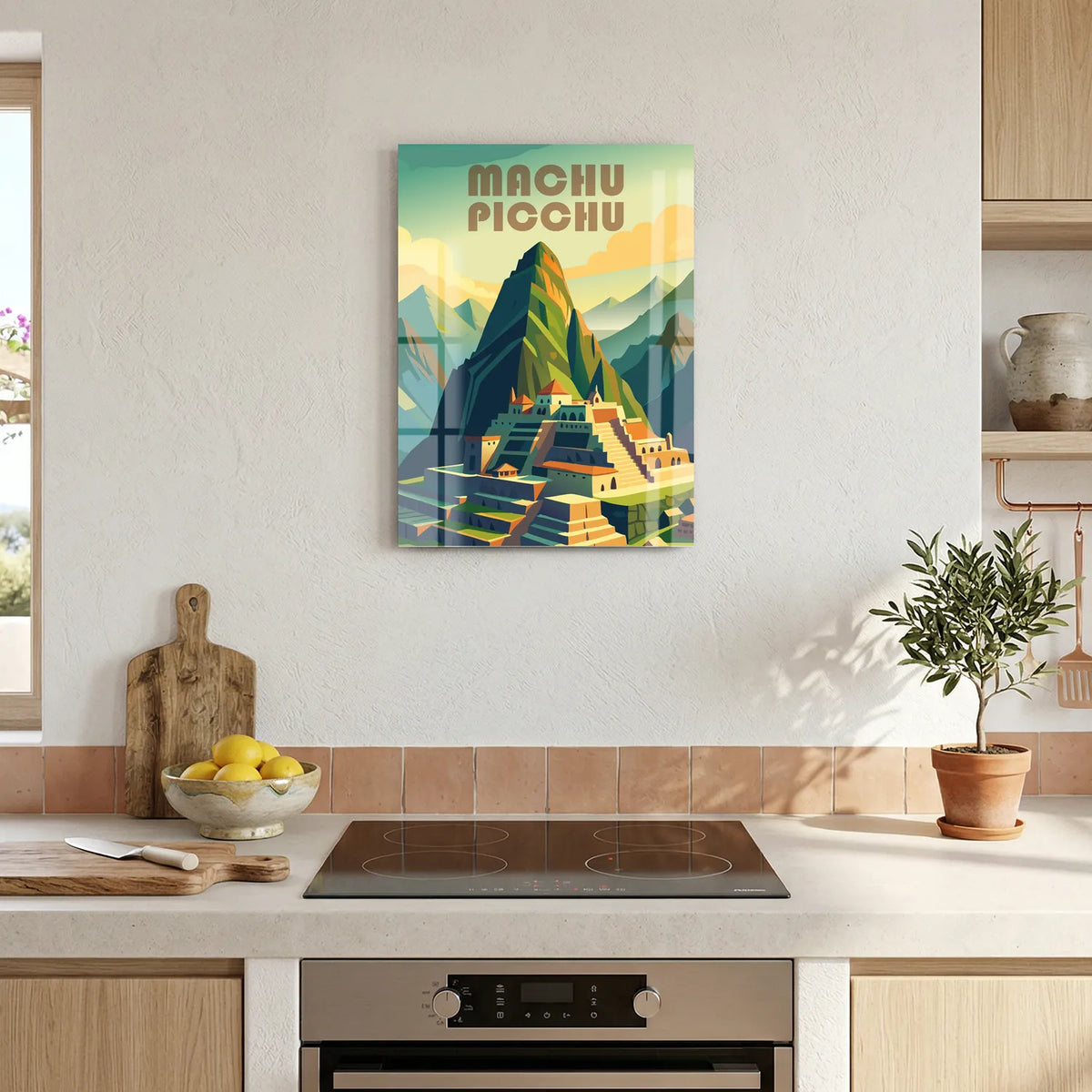 Tableau Machu Picchu - Illustration | en Métal Format A3