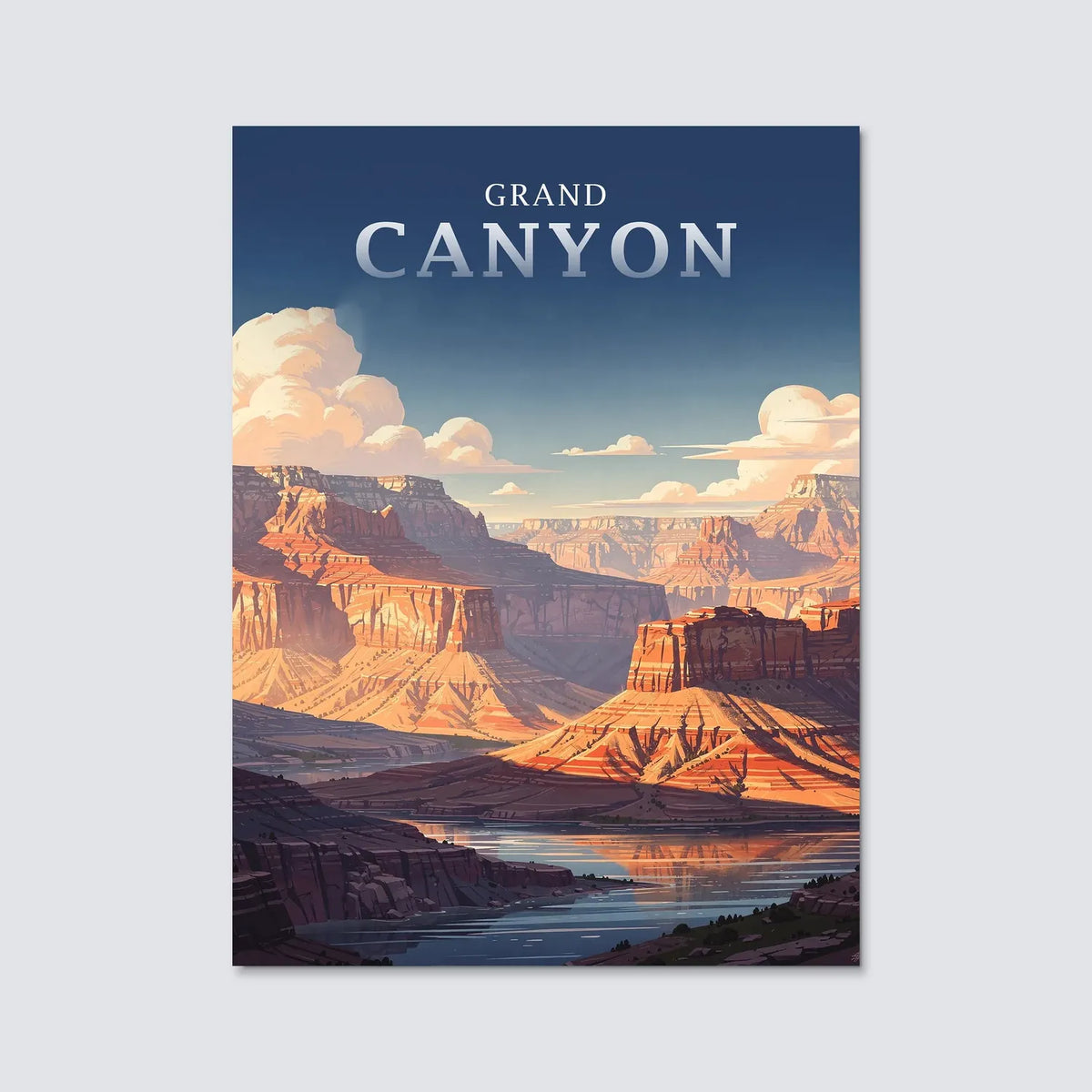 Tableau Grand Canyon - Illustration | en Métal Format A3