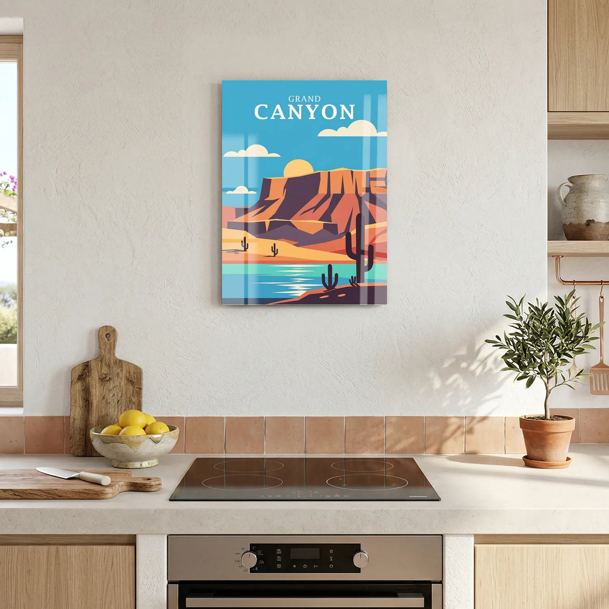 Tableau U.S. Grand Canyon - Illustration | en Métal Format A3