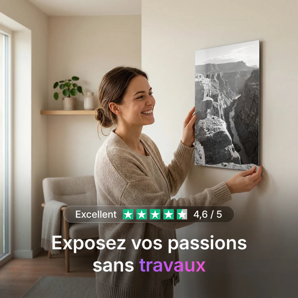 Tableau Grand Canyon | en Métal Format A3