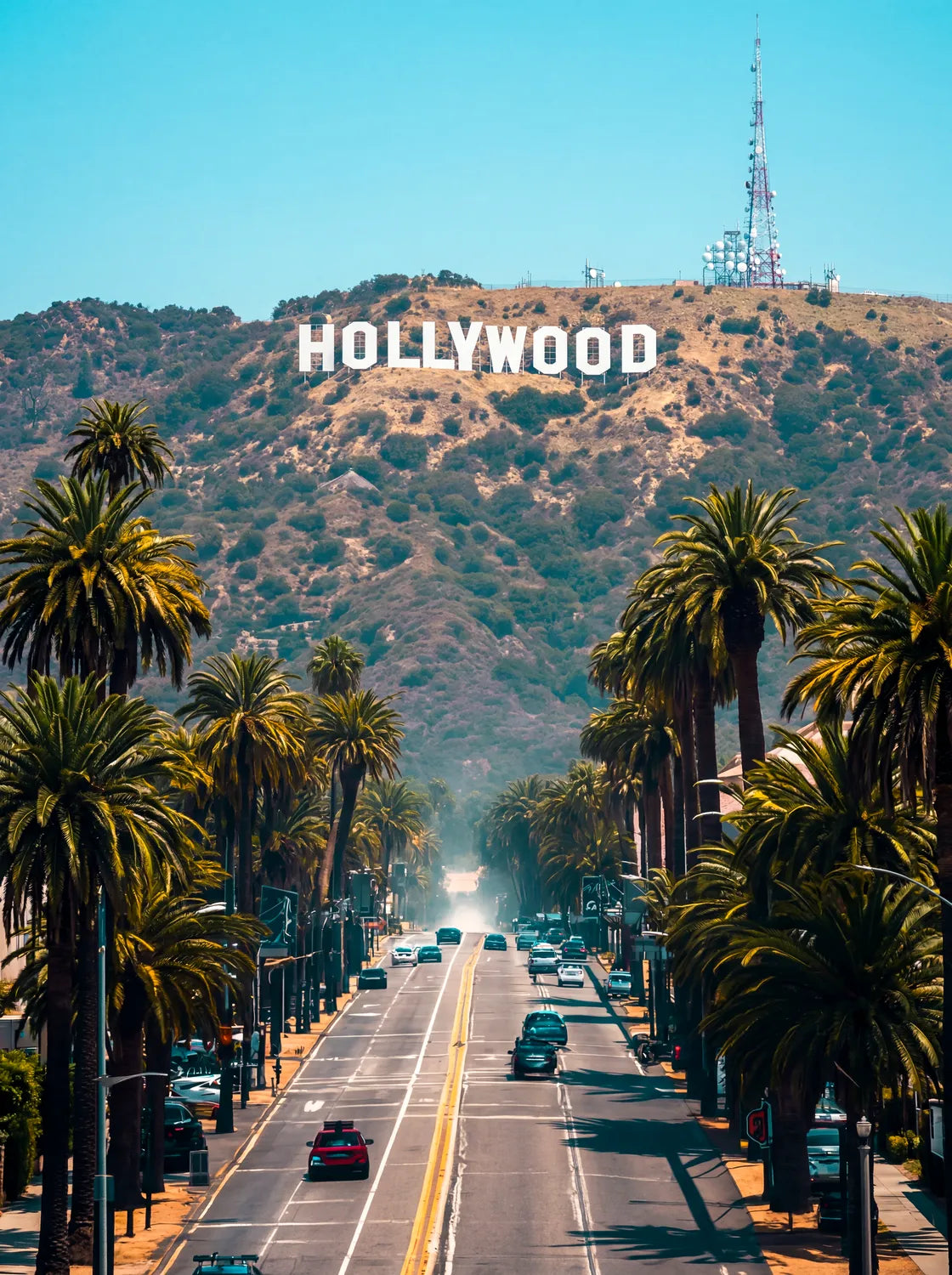 Tableau Hollywood Sign Los Angeles | en Métal Format A3