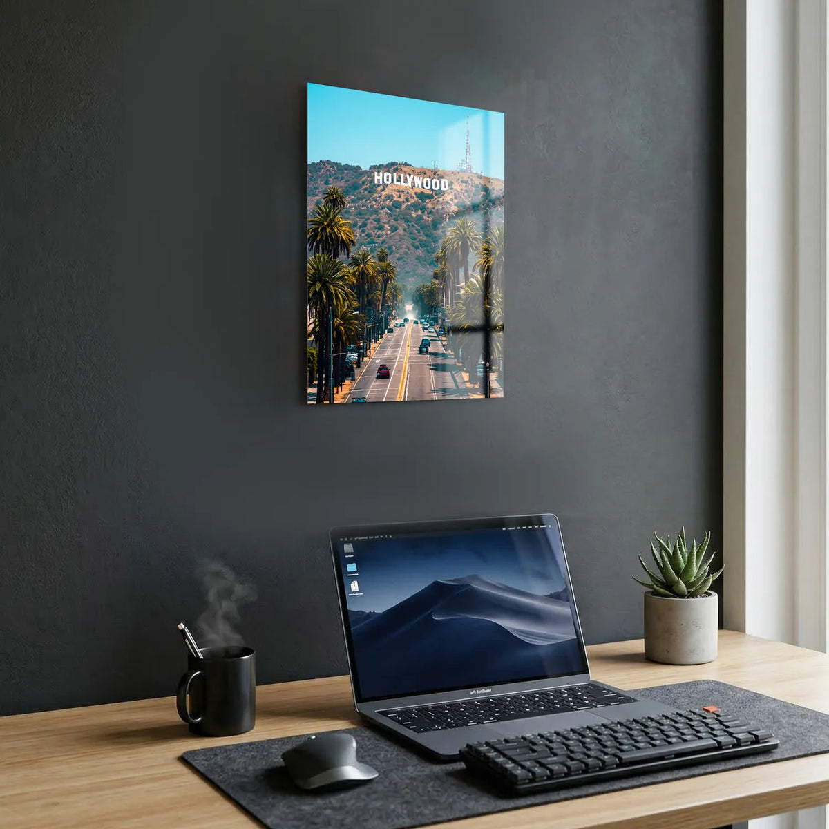 Tableau Hollywood Sign Los Angeles | en Métal Format A3