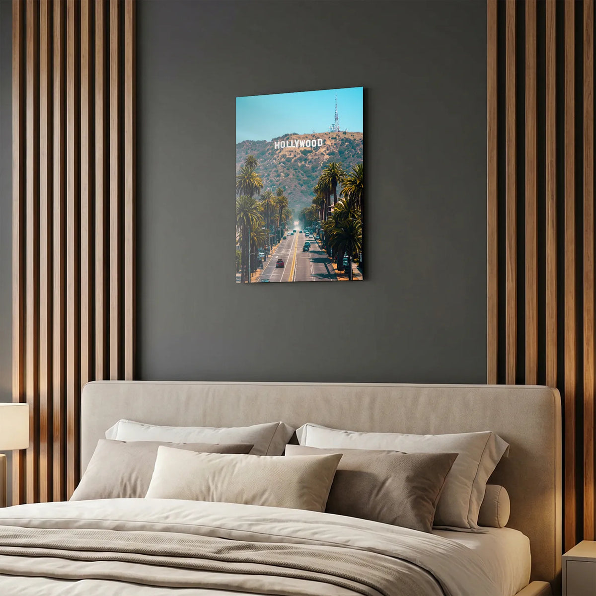 Tableau Hollywood Sign Los Angeles | en Métal Format A3