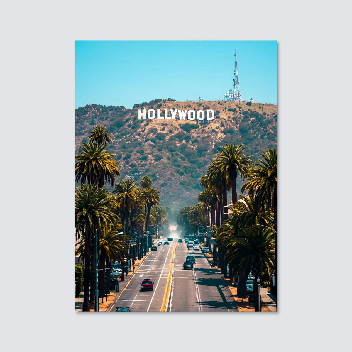 Tableau Hollywood Sign Los Angeles | en Métal Format A3