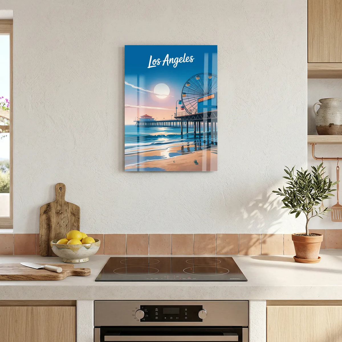 Tableau Los Angeles - Illustration | en Métal Format A3