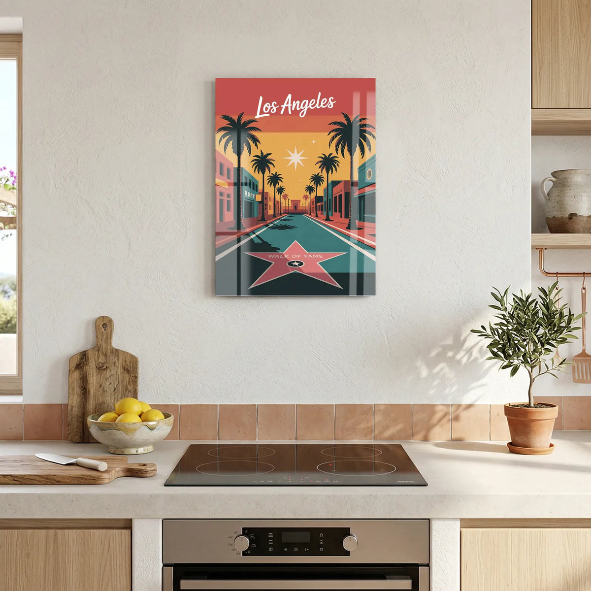 Tableau Hollywood Boulevard Los Angeles - Illustration | en Métal Format A3