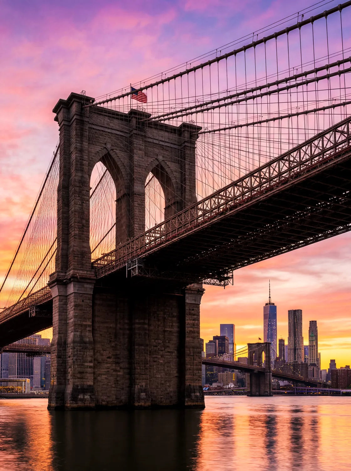 Tableau Brooklyn Bridge New York | en Métal Format A3