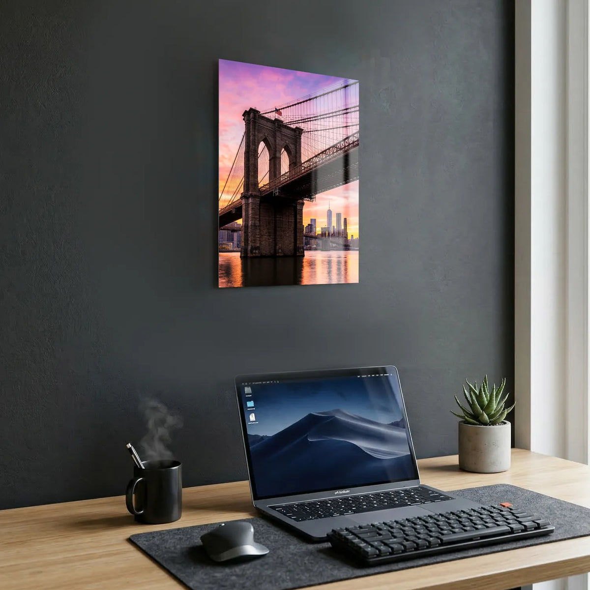 Tableau Brooklyn Bridge New York | en Métal Format A3