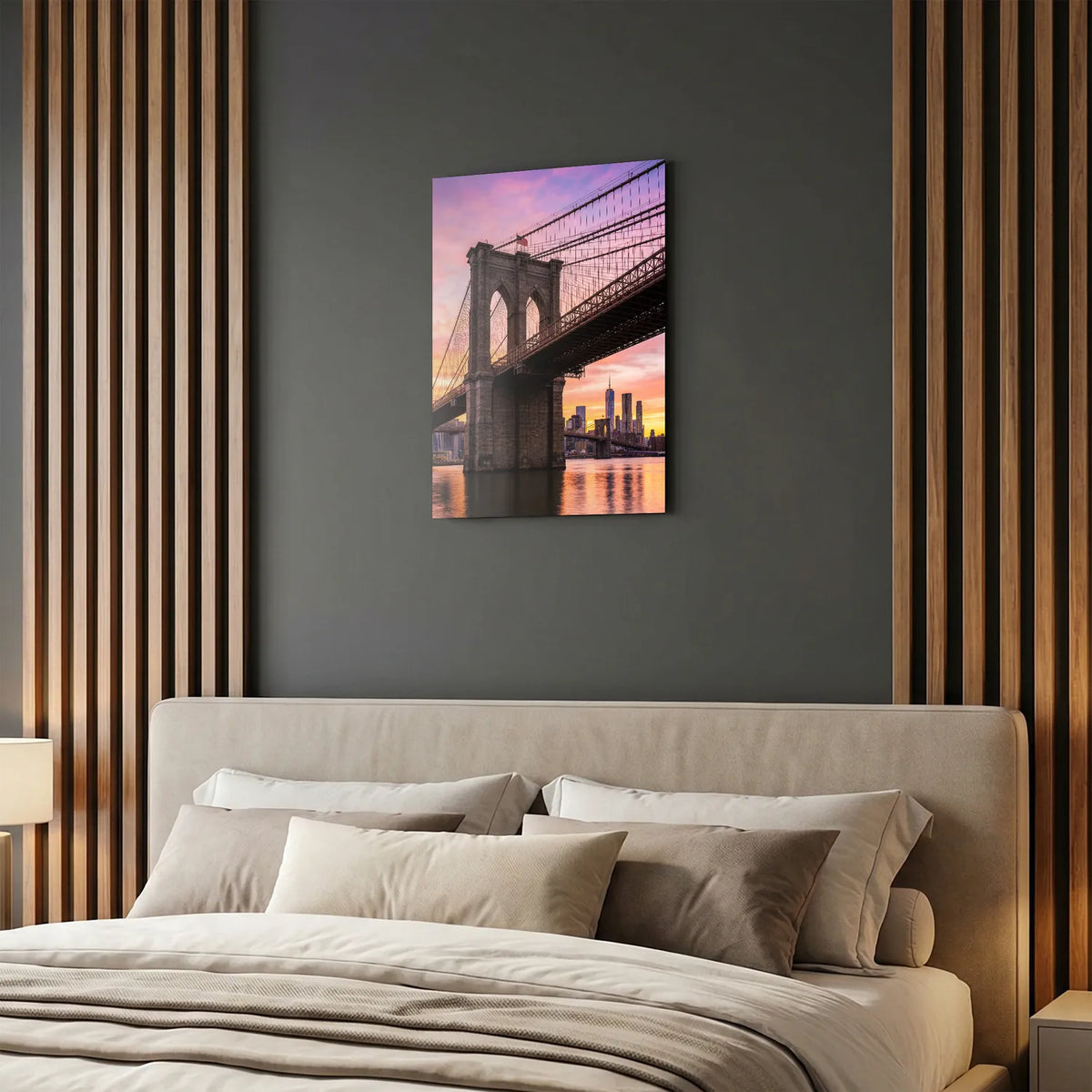 Tableau Brooklyn Bridge New York | en Métal Format A3