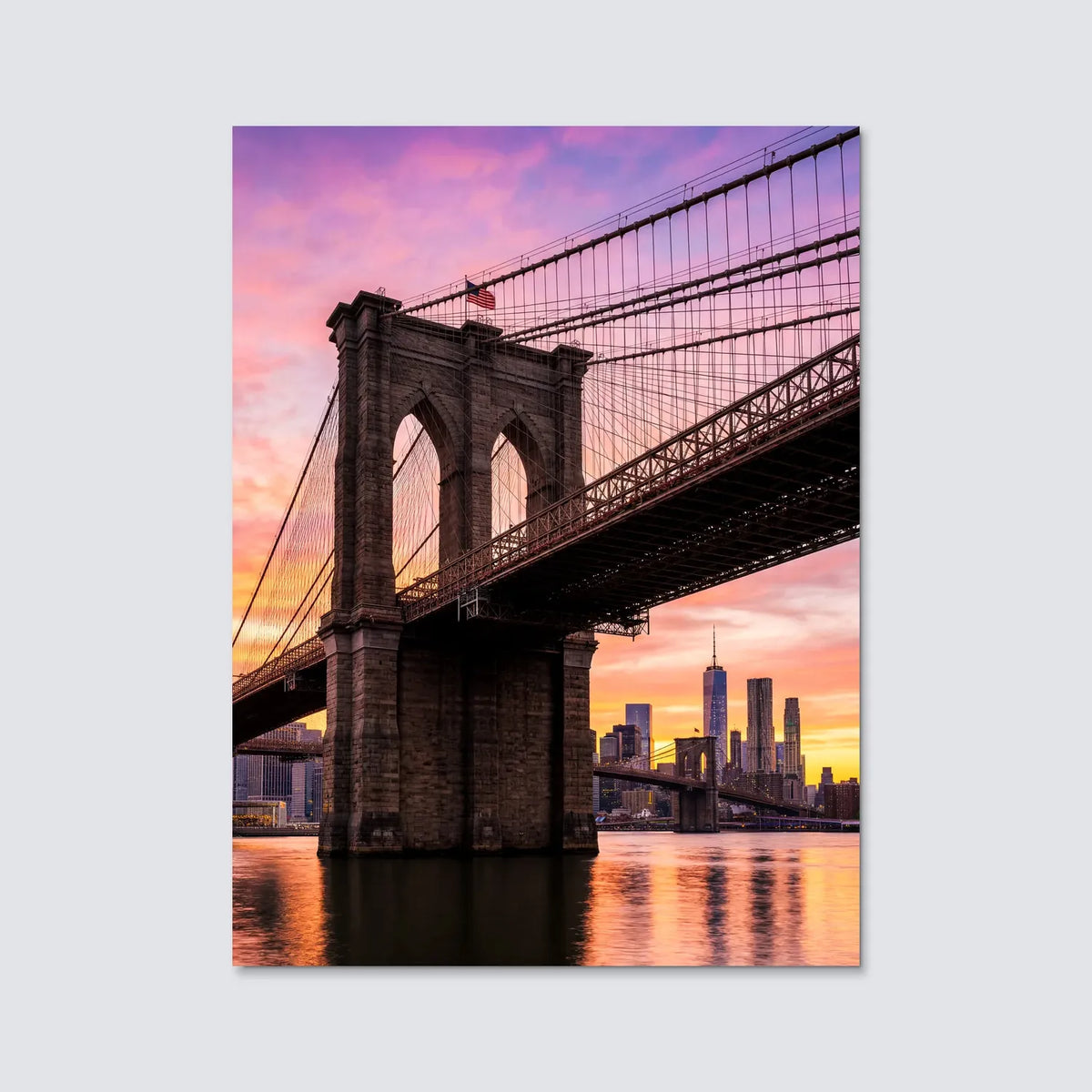 Tableau Brooklyn Bridge New York | en Métal Format A3
