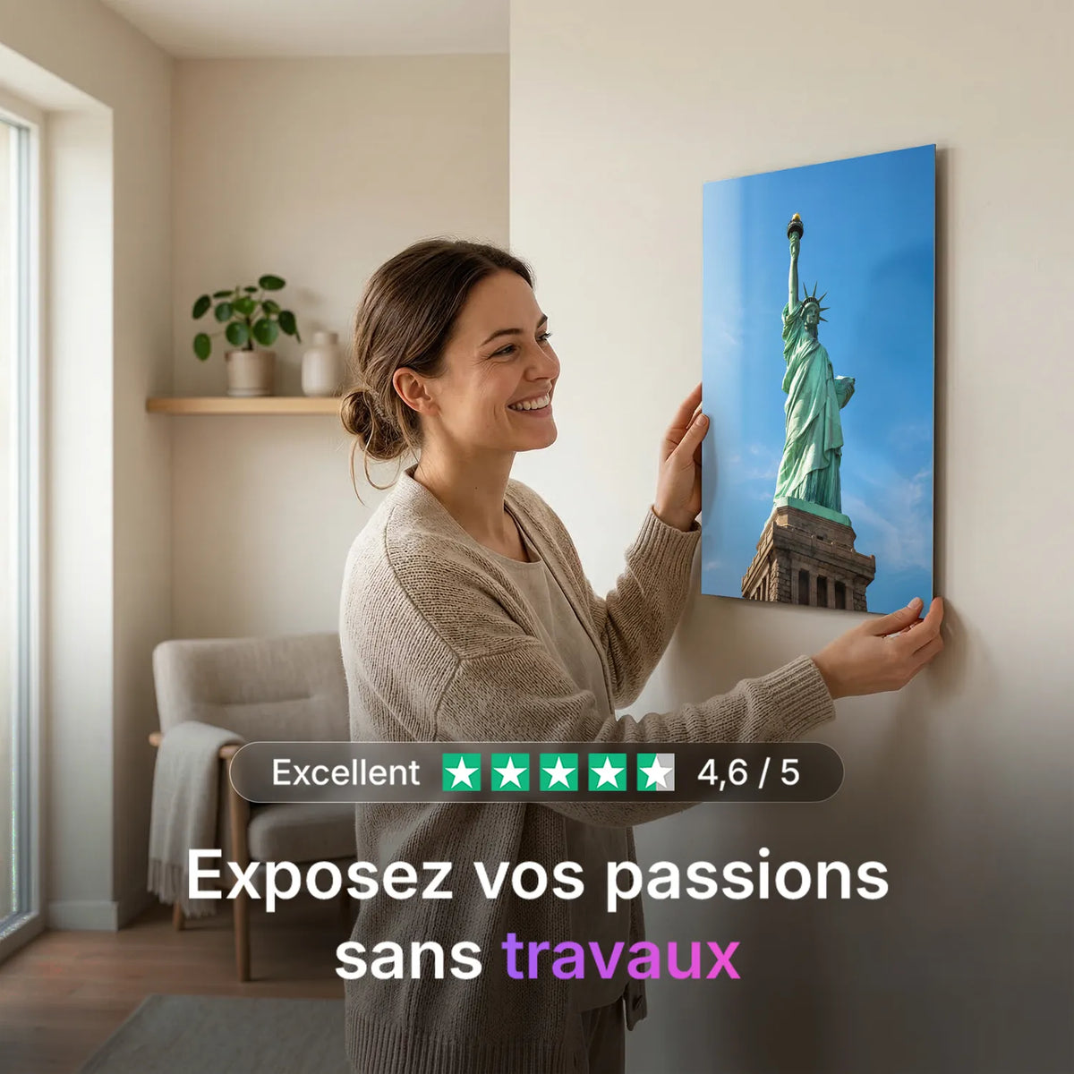 Tableau Statue de la Liberté New York | en Métal Format A3
