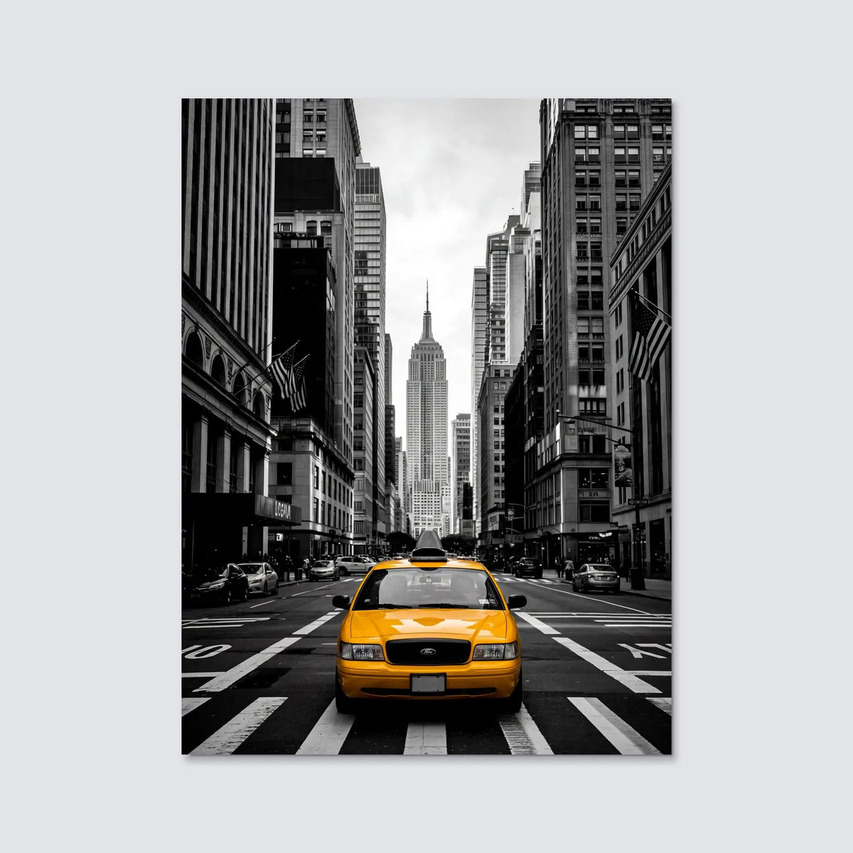 Tableau Taxi de New York | en Métal Format A3
