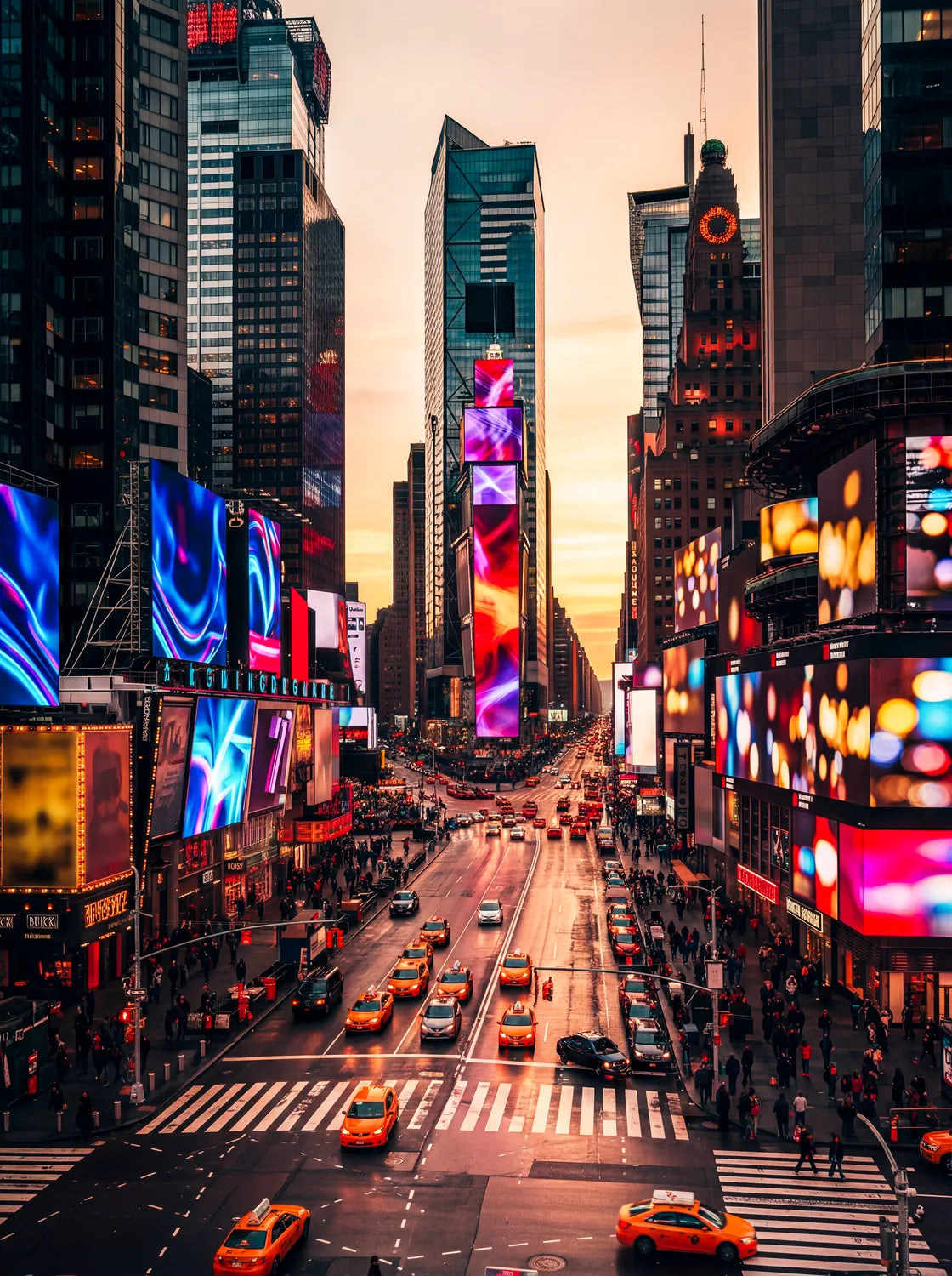 Tableau Times Square | en Métal Format A3