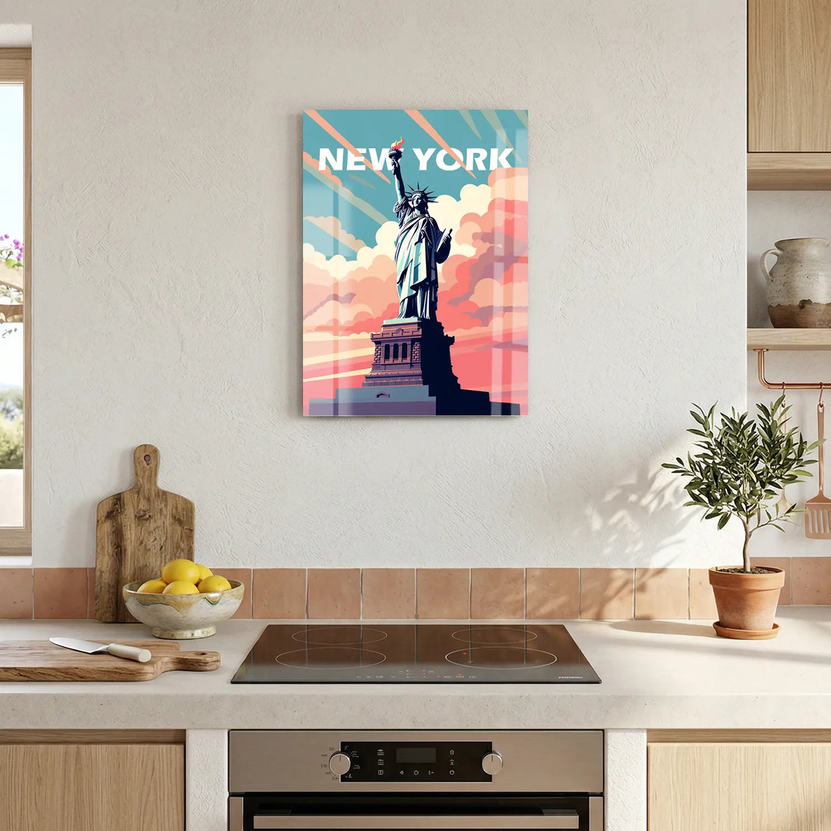 Tableau Statue de la Liberté New York - Illustration | en Métal Format A3