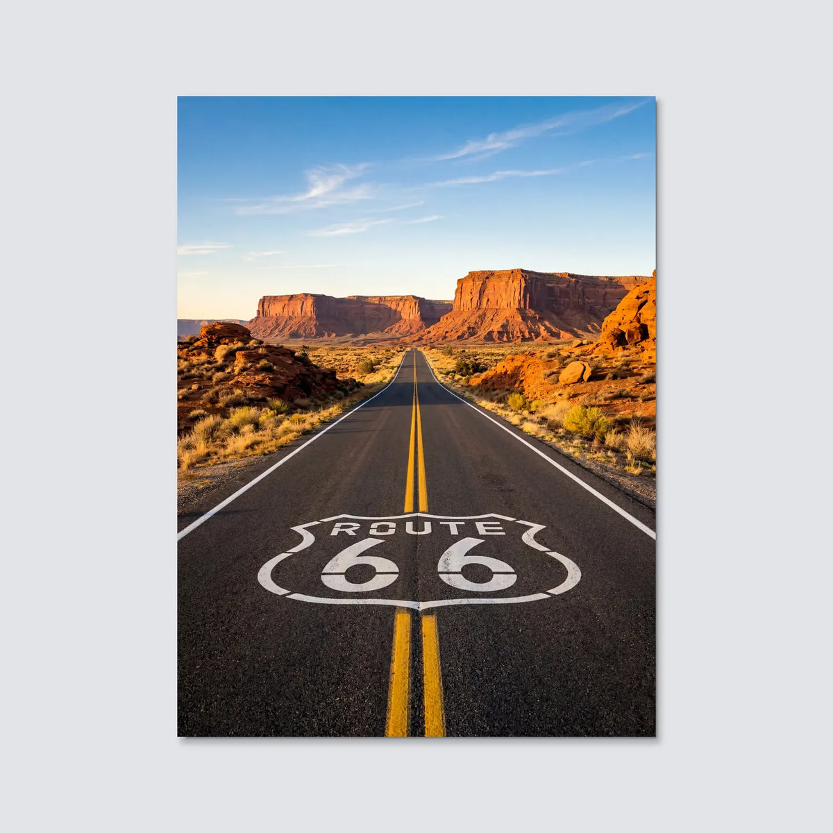 Tableau U.S. Route 66 | en Métal Format A3